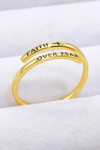 FAITH OVER FEAR Bypass Ring