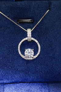 1 Carat Moissanite 925 Sterling Silver Necklace