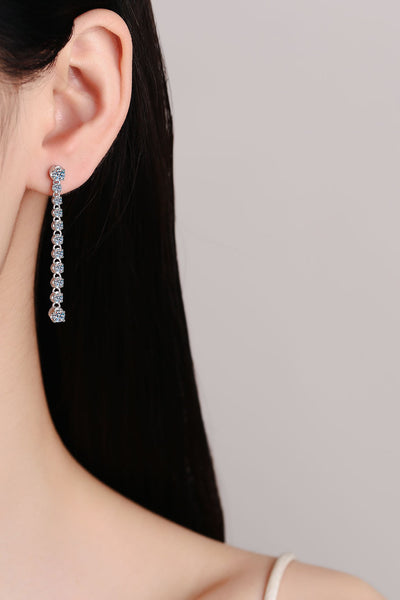 Baeful 1.18 Carat Moissanite Long Earrings